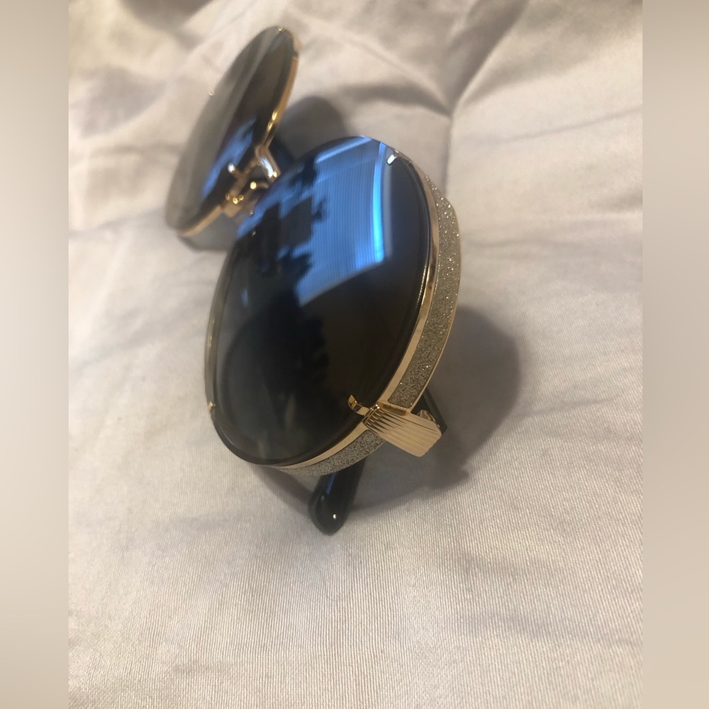 JIMMY CHOO Round Glitter Details Sunglasses - Picture 6 of 11